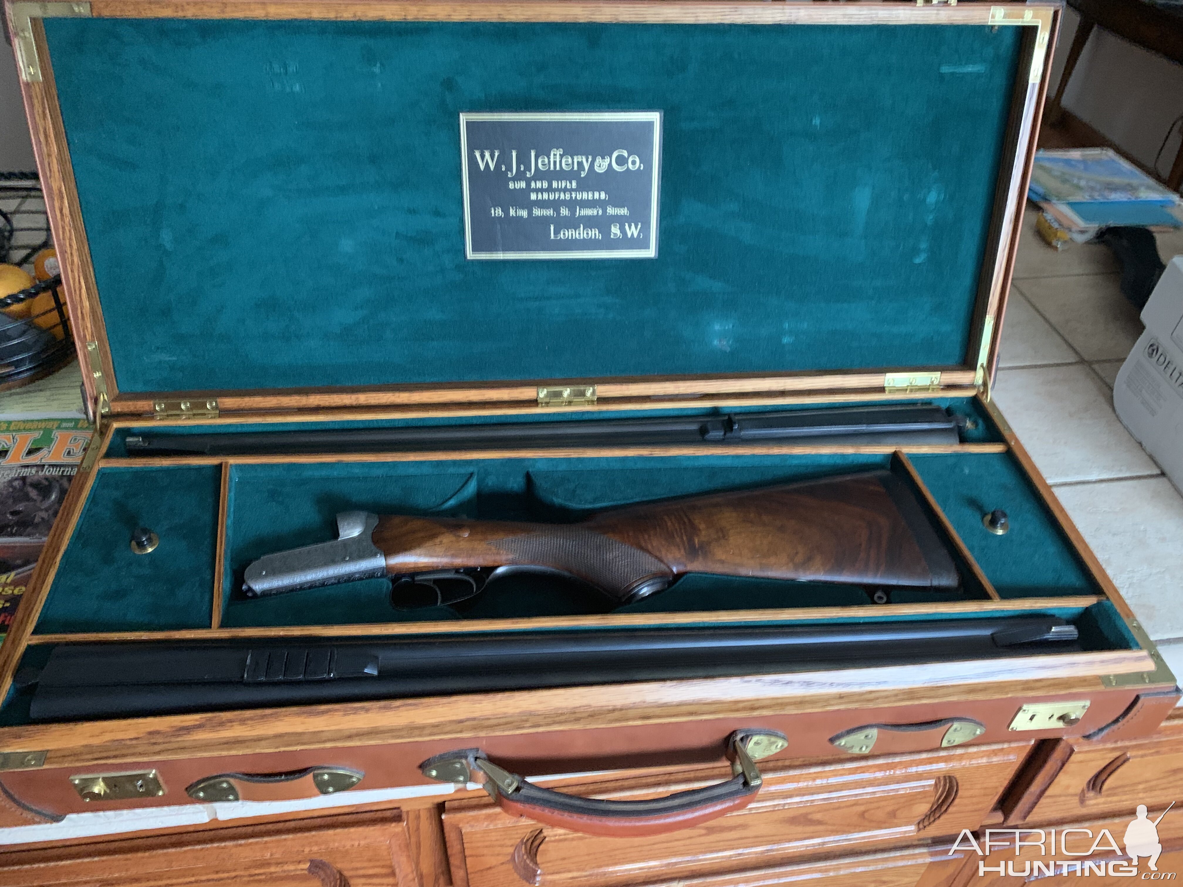 W. J. Jeffery Double Rifle chambered in 450 NE No2