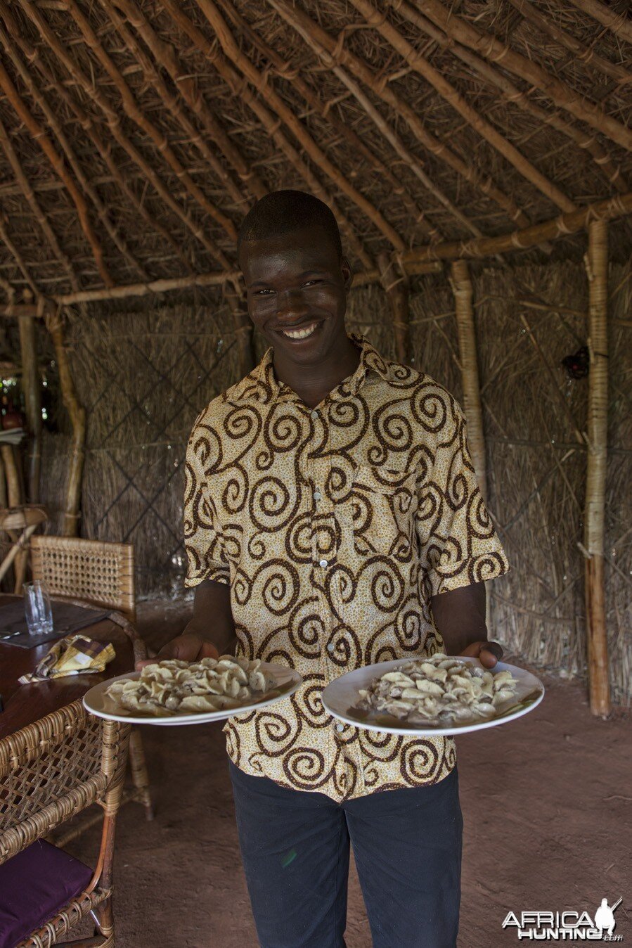 Waiter with food