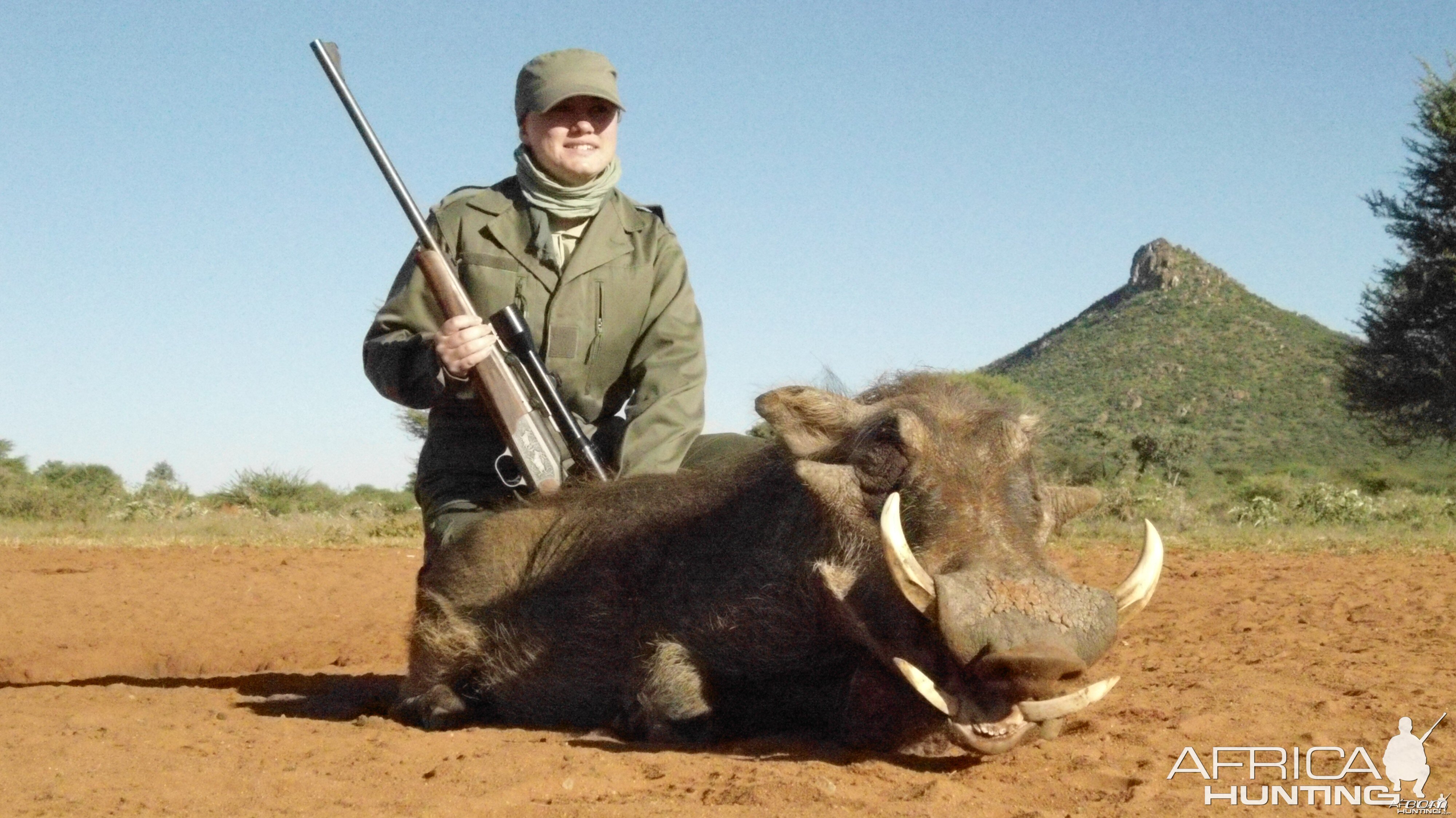 Warthog hunted with Ozondjahe Hunting Safaris in Namibia