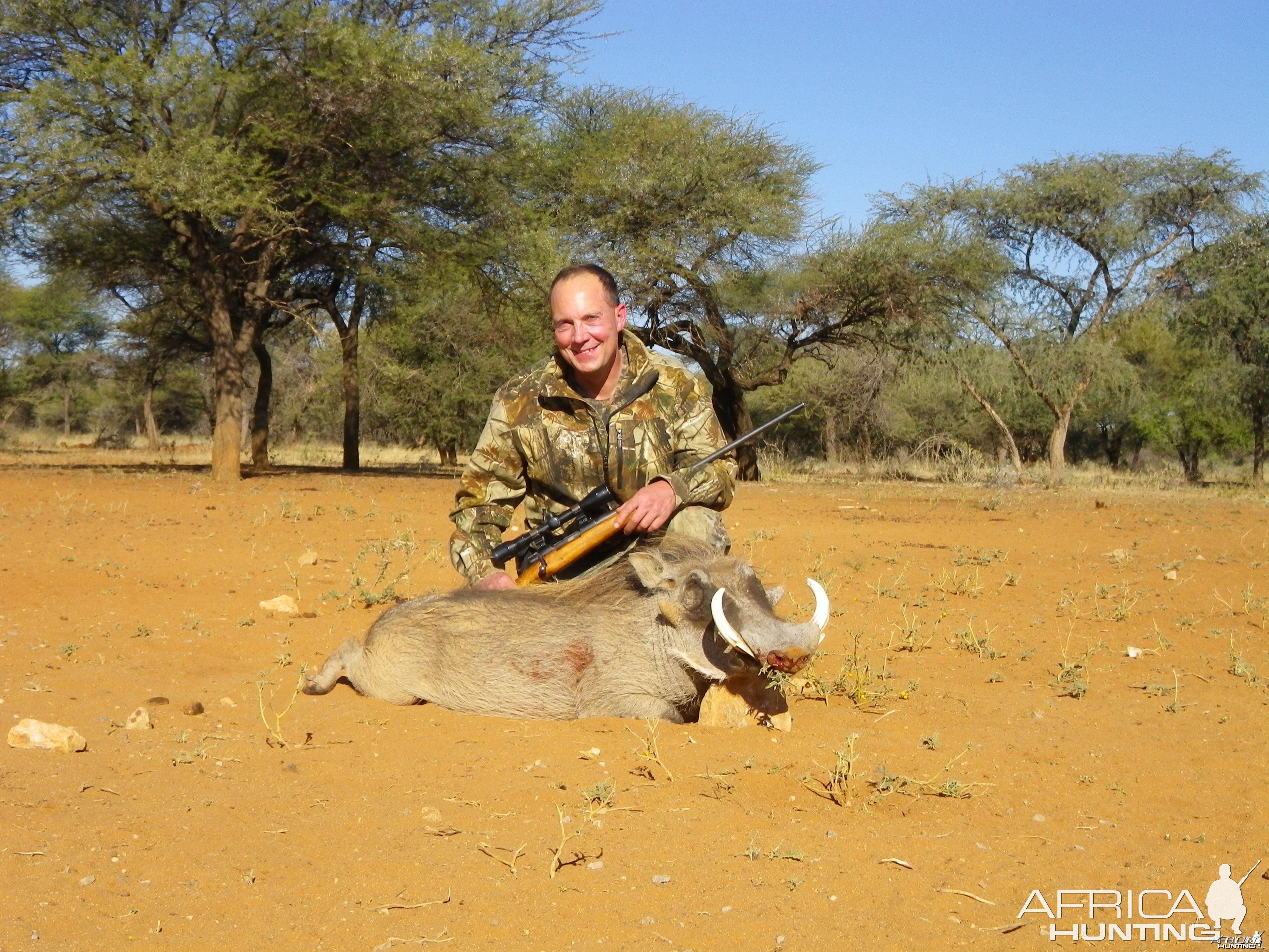 Warthog hunted with Ozondjahe Hunting Safaris in Namibia