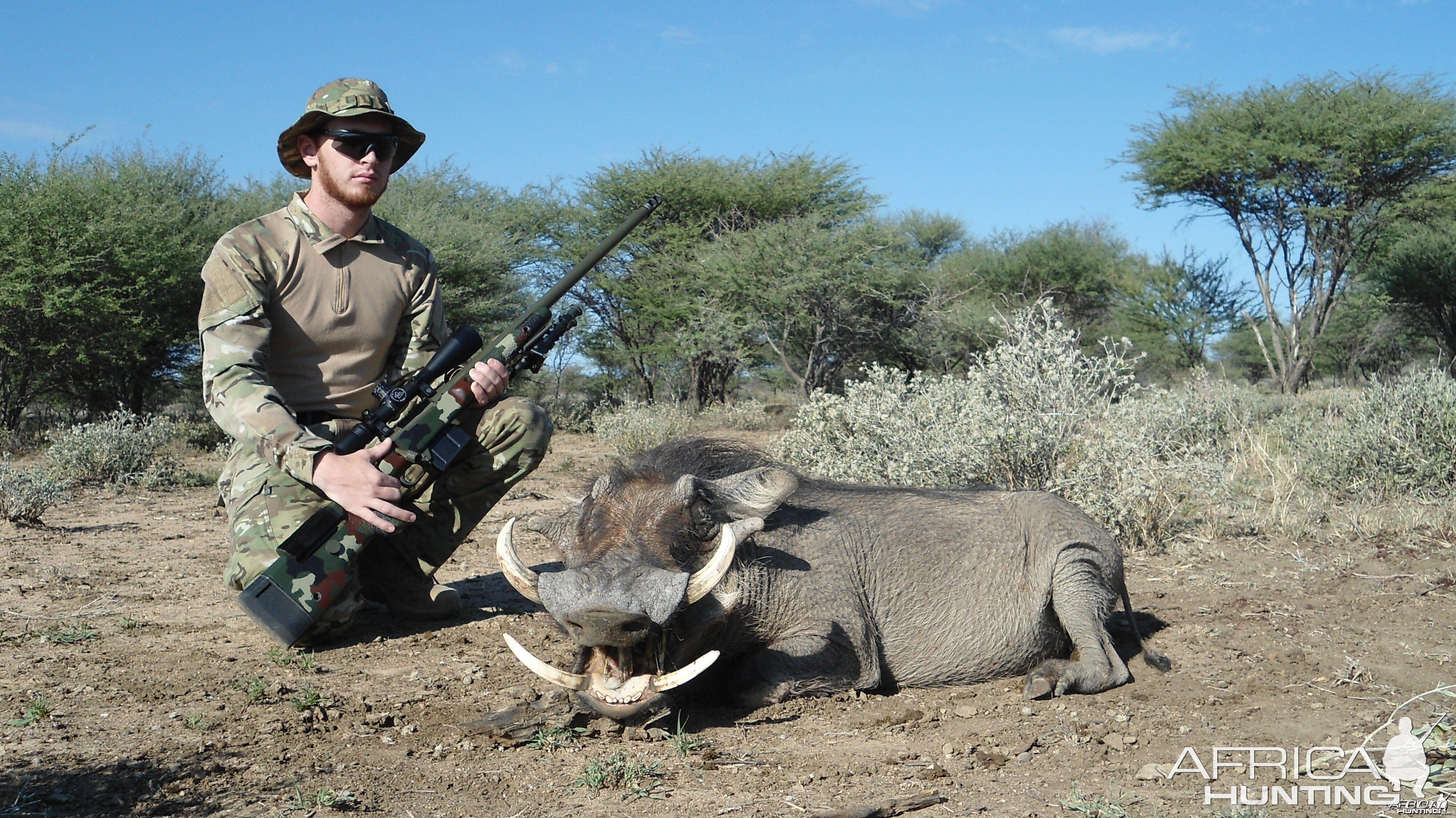 Warthog hunted with Ozondjahe Hunting Safaris in Namibia