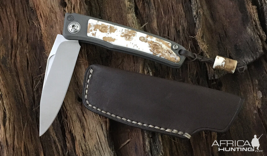 Warthog Tusk (Dyed) Rinkhals Slip Joint Folder from African Sporting Creations