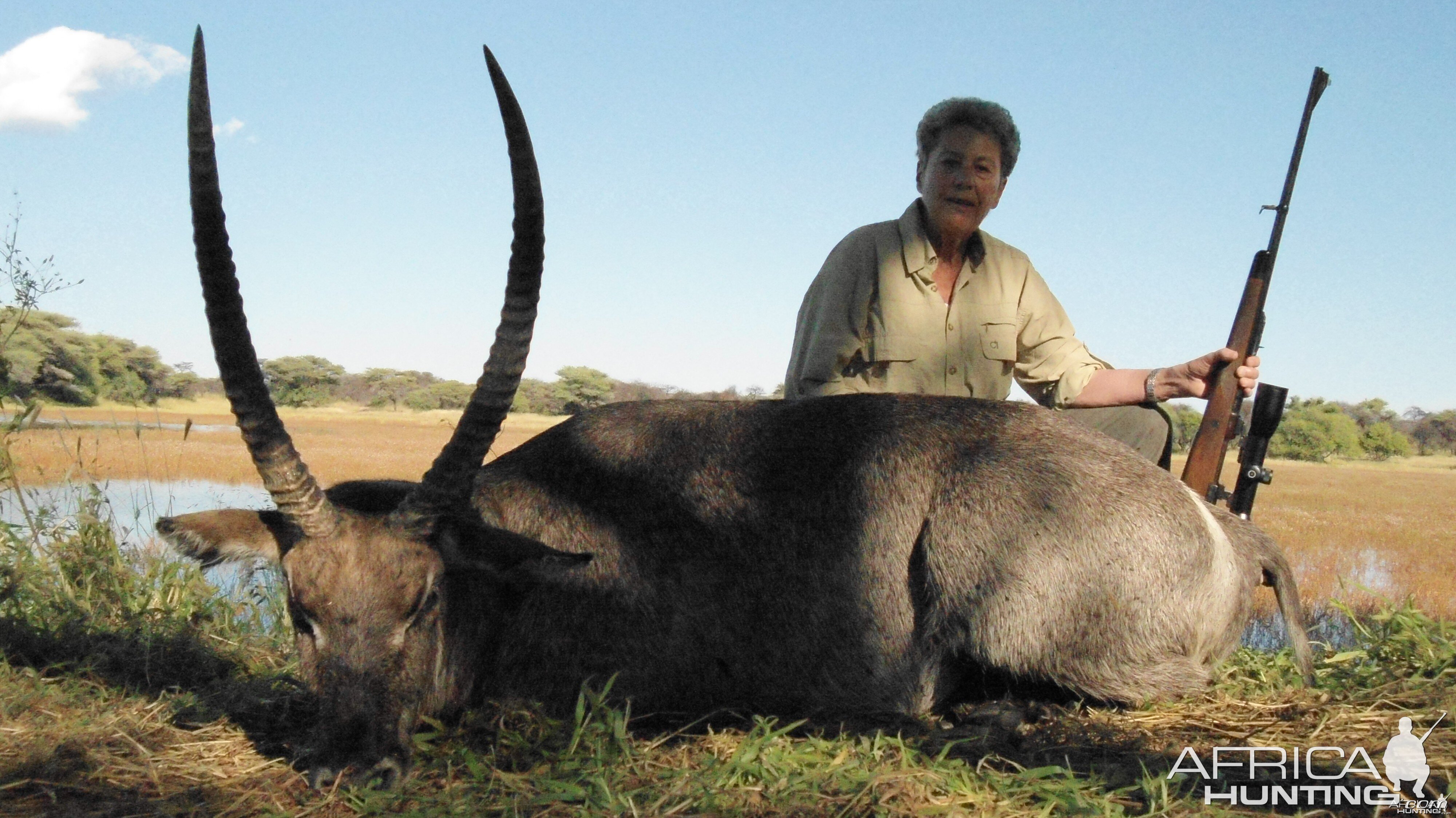 Waterbuck hunted with Ozondjahe Hunting Safaris in Namibia