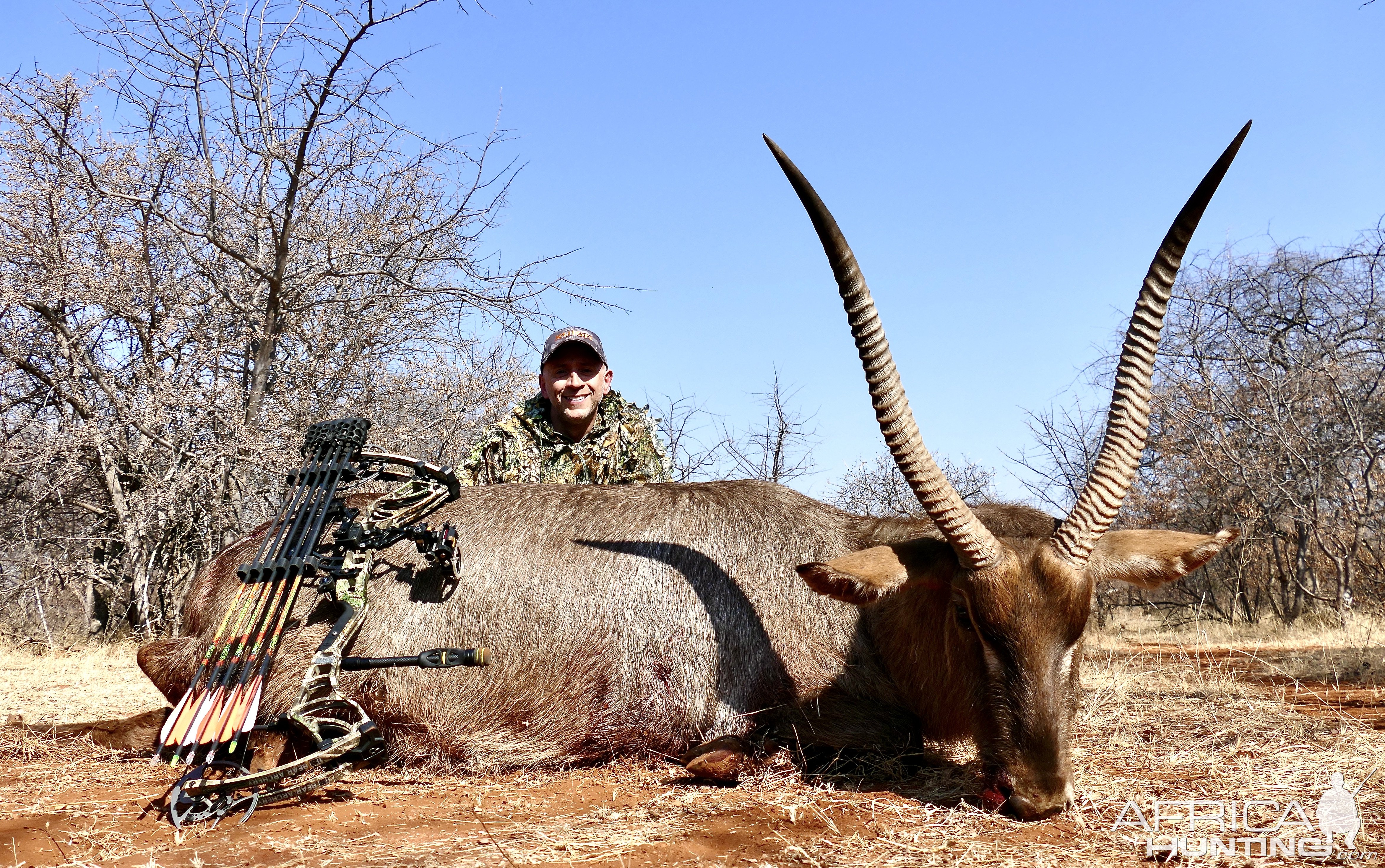 Waterbuck taken at 22 yards at Doornrand Safaris