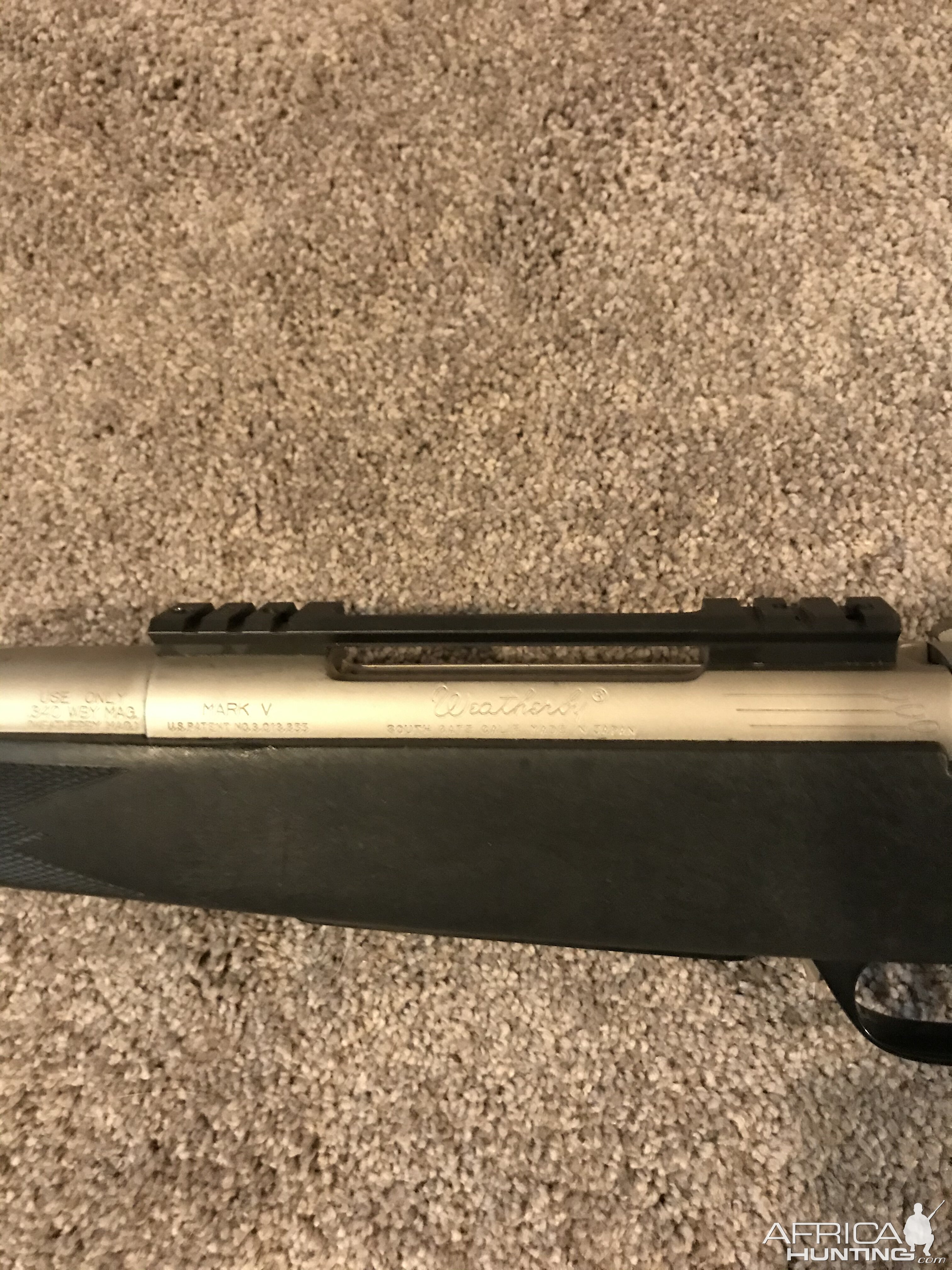 Weatherby Mark V 340 Weatherby Magnum in stainless Rifle