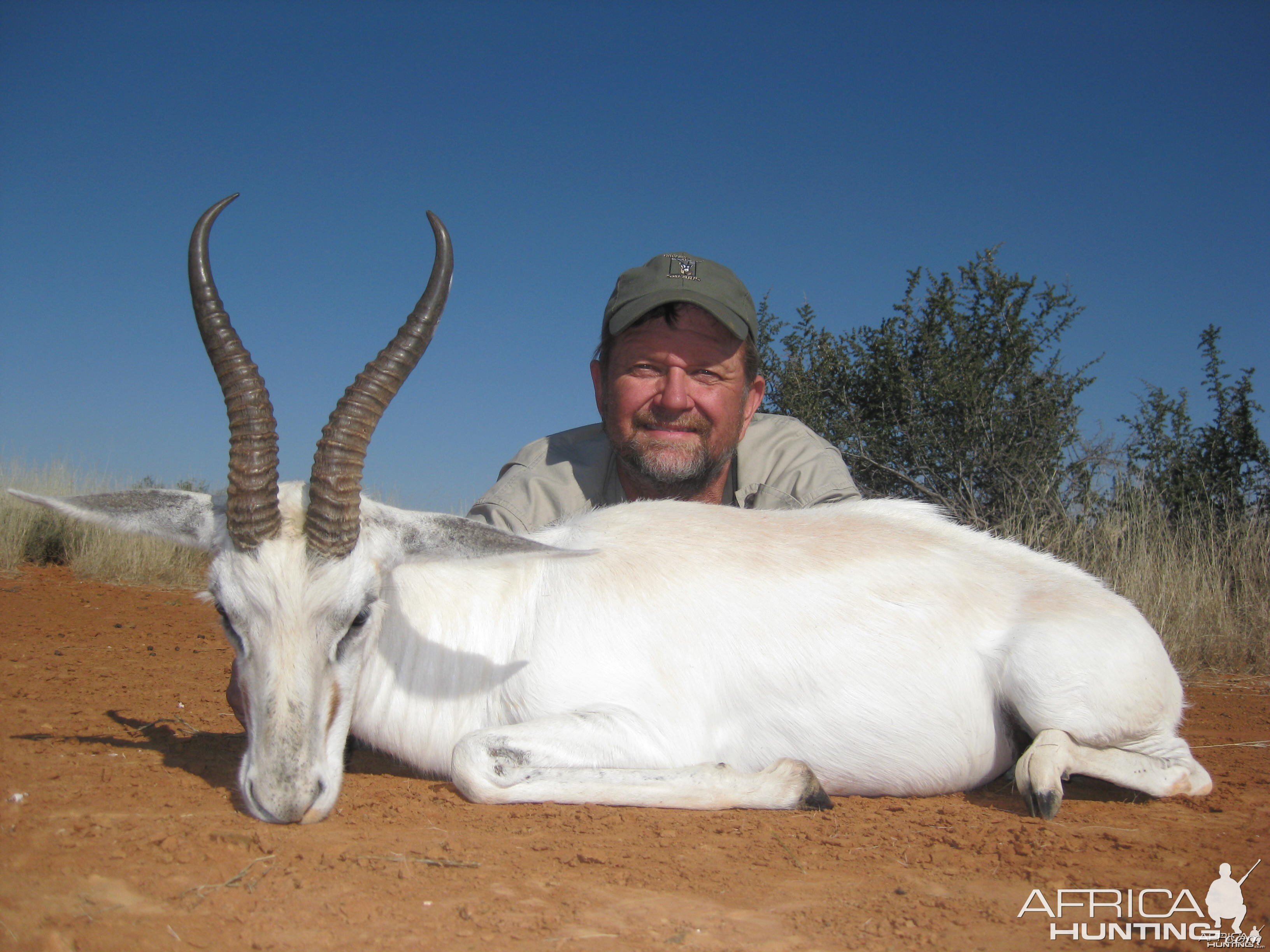 White Springbuck hunted with Andrew Harvey Safaris