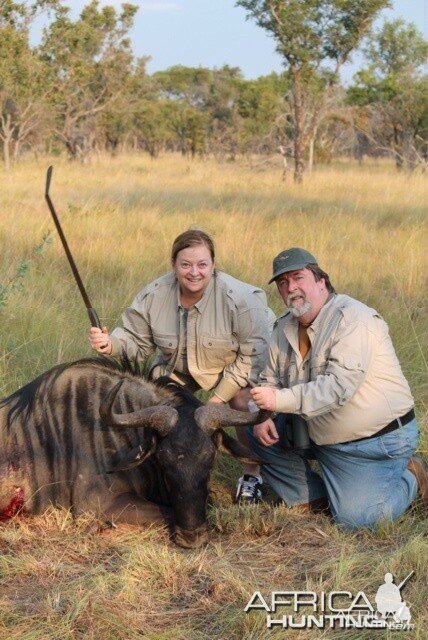 Wife wildebeest and me