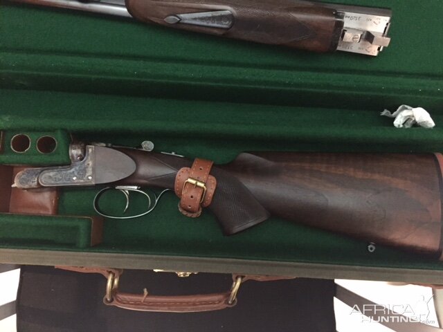 William Douglas and sons .470 NE Double Rifle in case