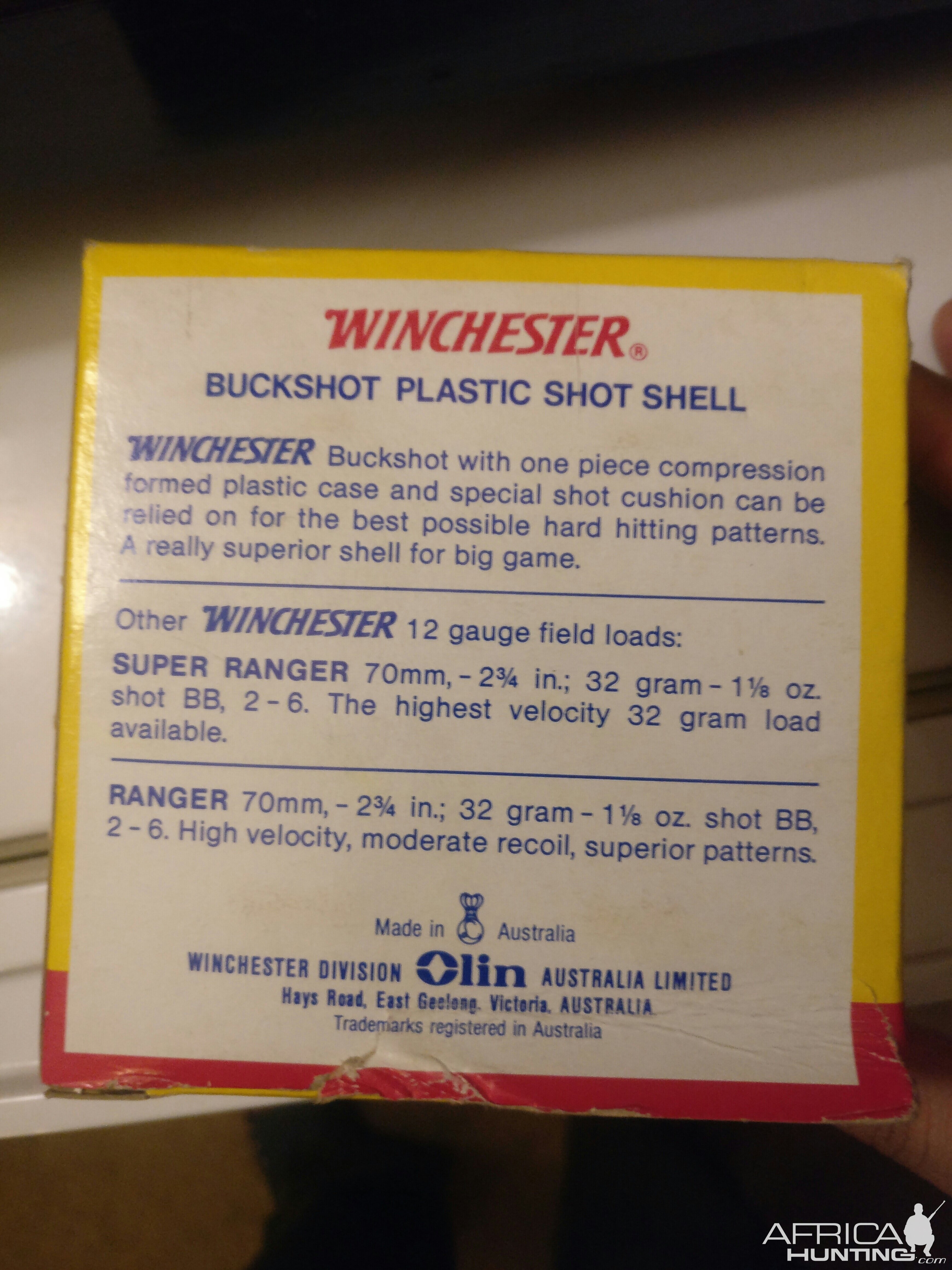 Winchester 12 Bore shot gun cartridges