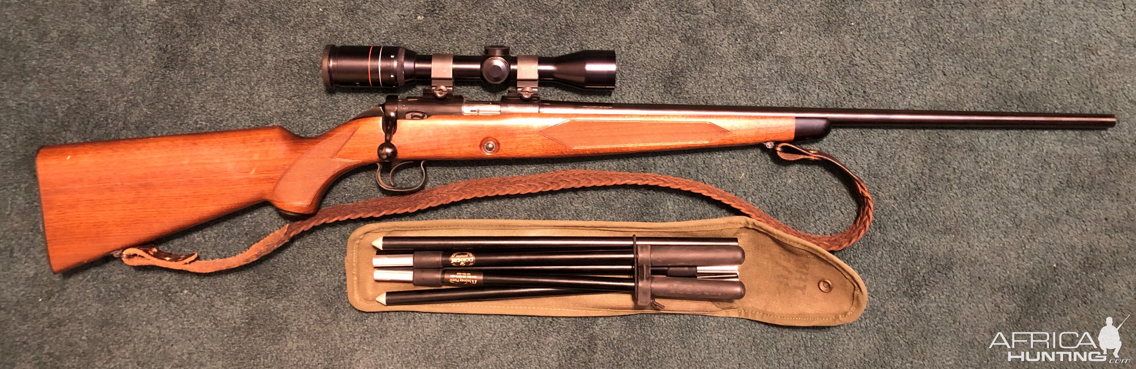 Winchester M52 Rifle & Shooting Sticks