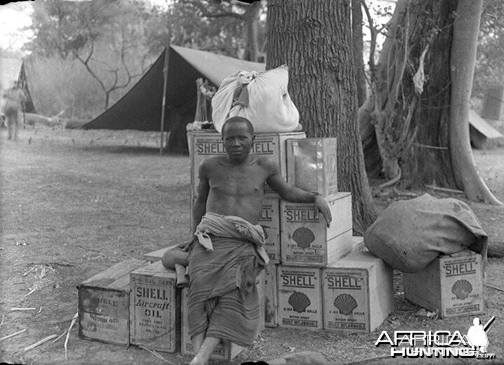 Worker with supplies